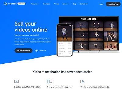 uscreen - أفضل شركات استضافة فيديو